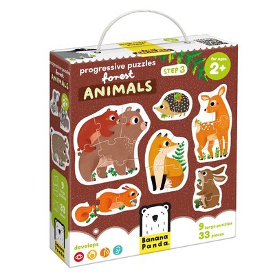 Progressive Puzzles Forest Animals Age 2+ foto