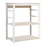 Cumpara ieftin Raft Cayde metalic alb - culoare lemn natural 50x30x71.5cm