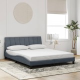 VidaXL Cadru de pat fără saltea, gri &icirc;nchis, 160x200 cm, catifea 3207856