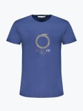 Tricou barbati din bumbac cu decolteu la baza gatului, Albastru inchis, L
