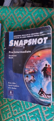 SNAPSHOT INTERMEDIATE STUDENT&amp;#039;S BOOK CLASA A VII A ABBS BARKER foto