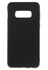 Husa pentru Samsung Galaxy S10, MyStyle Perfect Fit cu insertii de carbon, negru