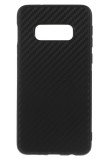 Husa pentru Samsung Galaxy S10, MyStyle Perfect Fit cu insertii de carbon, negru