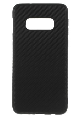Husa pentru Samsung Galaxy S10, Perfect Fit, cu insertii de carbon, negru foto