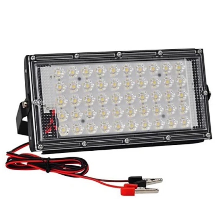 Proiector LED SMD pentru exterior, 50W, 12V, 6500K, cu clesti
