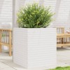 VidaXL Jardinieră de grădină, alb, 60x60x68,5 cm, lemn masiv de pin 3282470