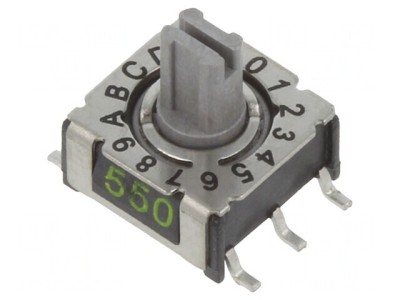 &amp;Icirc;ntrerupător Codificare HEX/BCD 16 Poz SMD 80m&amp;Omega; foto