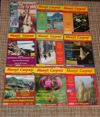 revista Muntii Carpati nr 3 9 110 12 13 15 16 17 19 21 23 29 34 36 harti foto