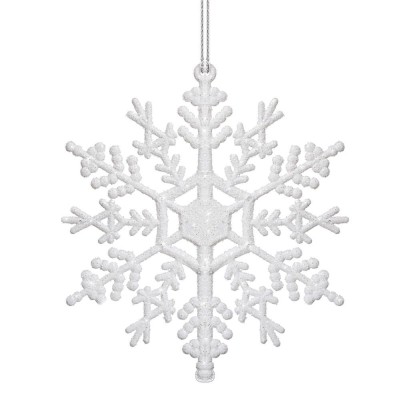 Decoratiune brad fulg de zapada, set 3 bucati, 12cm, alb Household NewTrend foto