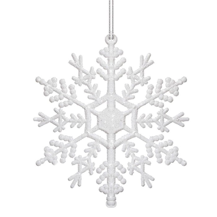 Decoratiune brad fulg de zapada, set 3 bucati, 12cm, alb Household NewTrend