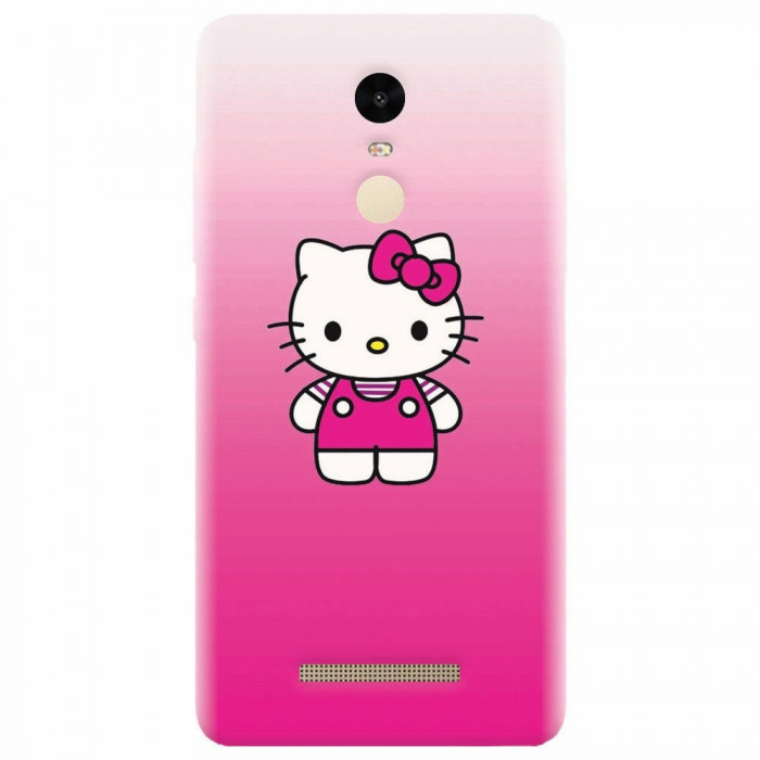 Husa silicon pentru Xiaomi Remdi Note 3, Cute Pink Catty