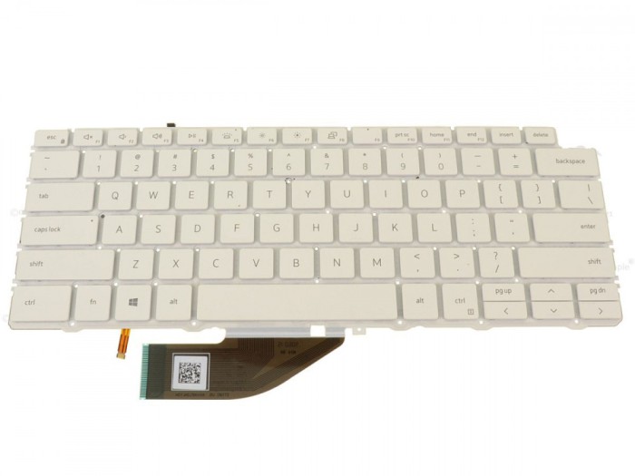 Tastatura Laptop 2-in-1, Dell, XPS 13 XD3H3, 0XD3H3, WW39R, VKJ01, iluminata, alba, layout US