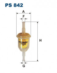 Filtru combustibil benzina Filtron PS 842 Dacia Renault Alfa Romeo BMW Citroen Ford Opel Peugeot Rover Seat Volvo - BIT-PS842 foto