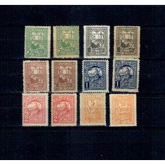 1918 - Timbre de Ajutor, serie neștampilata, cu șarniere