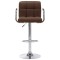 Scaun de bar, maro, material textil - 2