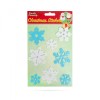 Set 8 Autocolante Pasla 3D Fulgi de Zapada, 15x20 cm, Ornamente Decoratiuni Craciun