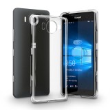 Cumpara ieftin Husa Telefon Silicon Microsoft Lumia 950 Clear Grey Ultra Thin