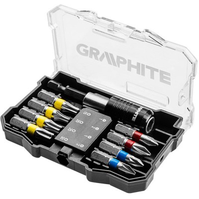Set biti cu adaptor graphite 56H614 HardWork ToolsRange foto