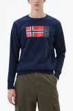 Cumpara ieftin Bluza barbati cu imprimeu cu logo bleumarin inchis, L, Norway
