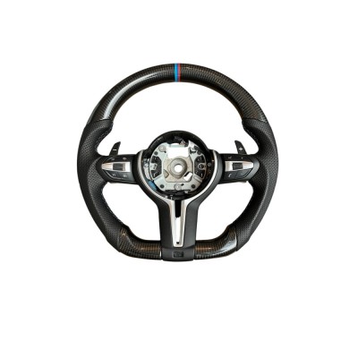 Volan sport piele si carbon compatibil cu modelele BMW Seria 1 F20 Seria 2 F22 F45 Seria 3 F30 F34 Seria 4 F32 F82 F83 X5 F15 X3 F25 Cod: OCH-10 foto