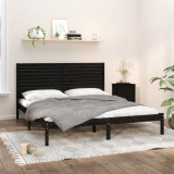 Cadru de pat Super King, negru, 180x200 cm, lemn masiv GartenMobel Dekor, vidaXL