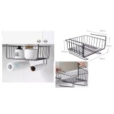 Etajera Metalica pentru Depozitare sub Raft, 28 x 25 cm, Negru