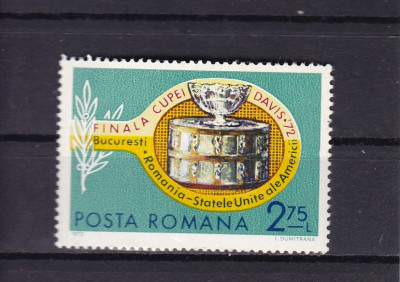 ROMANIA 1972 LP 809 FINALA CUPEI DAVIS MNH foto