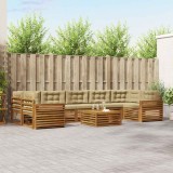 Cumpara ieftin Set de canapele de exterior 8 buc. 7-Locuri Natural si Bej