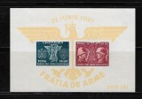 ROMANIA 1941-FRATIA DE ARME ROMANO-GERMANA, COLITA, MNH - LP 146 II, Nestampilat