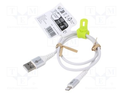 Cablu USB 2.0 Apple Lightning - Goobay, 0,5m, alb, 60W foto