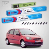 Cumpara ieftin Ștergătoare Ford Fiesta Gen V JH/JD Hatchback 2001-2008 | Set Față și Spate Flat Premium &ndash; TeamCar&reg;