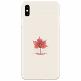 Husa silicon pentru Apple Iphone XS Max, Autumn Tree Leaf Shape Illustration