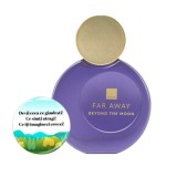 Cumpara ieftin Set pentru dama, apa de parfum Far Away Beyond the Moon si insigna Dactylion cu mesaj motivational, 50 ml