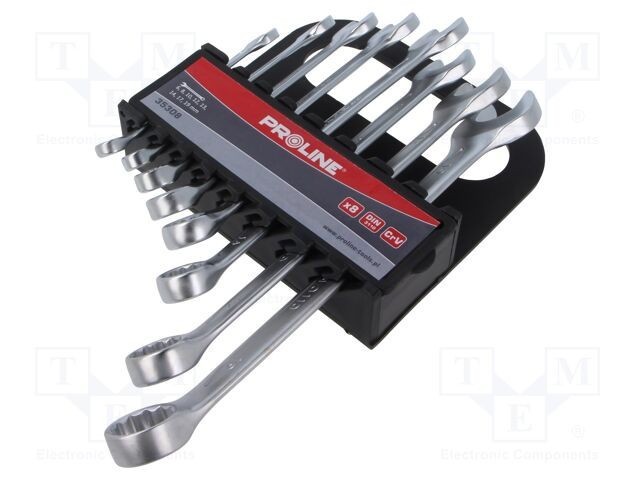 Set 8 chei combinate PROLINE oțel crom-vanadium 6-19 mm