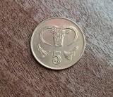 M3 C50 - Moneda foarte veche - Cipru - 5 centi - 1991, Europa
