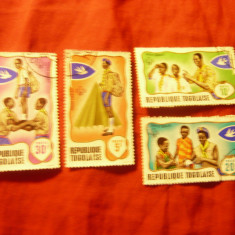 Serie mica Togo 1968 - Cercetasi , 4 valori stampilate