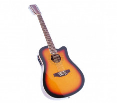 Chitara 12 corzi Cherrystone AW-12CQ Electro Acustica Western Cutaway Molid SUNBURST foto