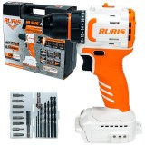 Ruris RMX1240 - Masina de gaurit si insurubat fara acumulatori si incarcator Li-Ion 20 V - Ah 40 Nm valiza plastic accesorii