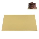 Suport pătrat auriu pentru tort și prăjituri, 30.5x30.5x0.4 cm, CMCLASS