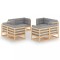 Gossi set mobilier de gradina cu perne, 8 piese, lemn masiv de pin