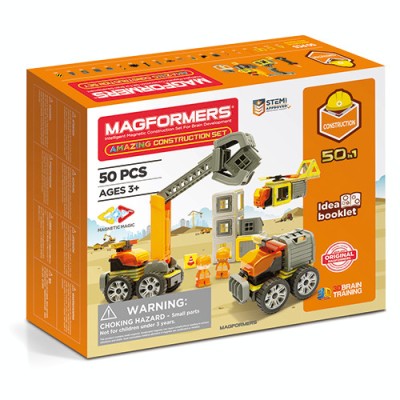 Set magnetic Magformers, Uimitorul set de construit pe santier foto