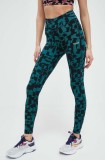 Casall leggins de antrenament culoarea verde, modelator