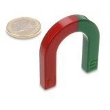 Magnet ferita potcoava 42 x 38 mm, rosu-verde