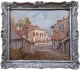 Cumpara ieftin Petre Barcan (Bărcănescu / Malovăţu) (1903-1971)-Rufe la uscat, pictură licitată