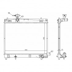 Radiator racire Subaru Trezia, 11.2010- Motor 1,33 73kw; Urban Cruiser, 11.2010- Motor 1,33 73kw; Yaris (Xp130), 10.2012- Motor 1,3 74kw ; Verso-S 201 foto