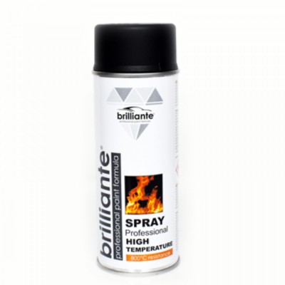 Vopsea Spray Brilliante Temperaturi Inalte Negru 400 ml foto