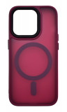 Husa din silicon compatibila MagSafe, Matte Transparent pentru iPhone 15 Pro Max Violet, Oem