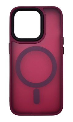 Husa din silicon compatibila MagSafe, Matte Transparent pentru iPhone 15 Plus Violet foto