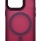Husa din silicon compatibila MagSafe, Matte Transparent pentru iPhone 15 Plus Violet