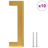 Manere de dulap, 10 buc., auriu, 96 mm, otel inoxidabil